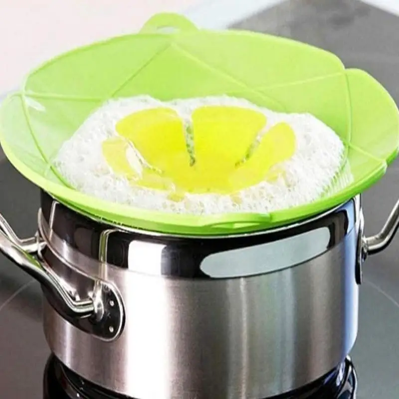 Silicone Anti Overflow Cover Pot Lid High Temperature Kitchen Gadgets Universal Lid Flower Cookware For Home Kitchen