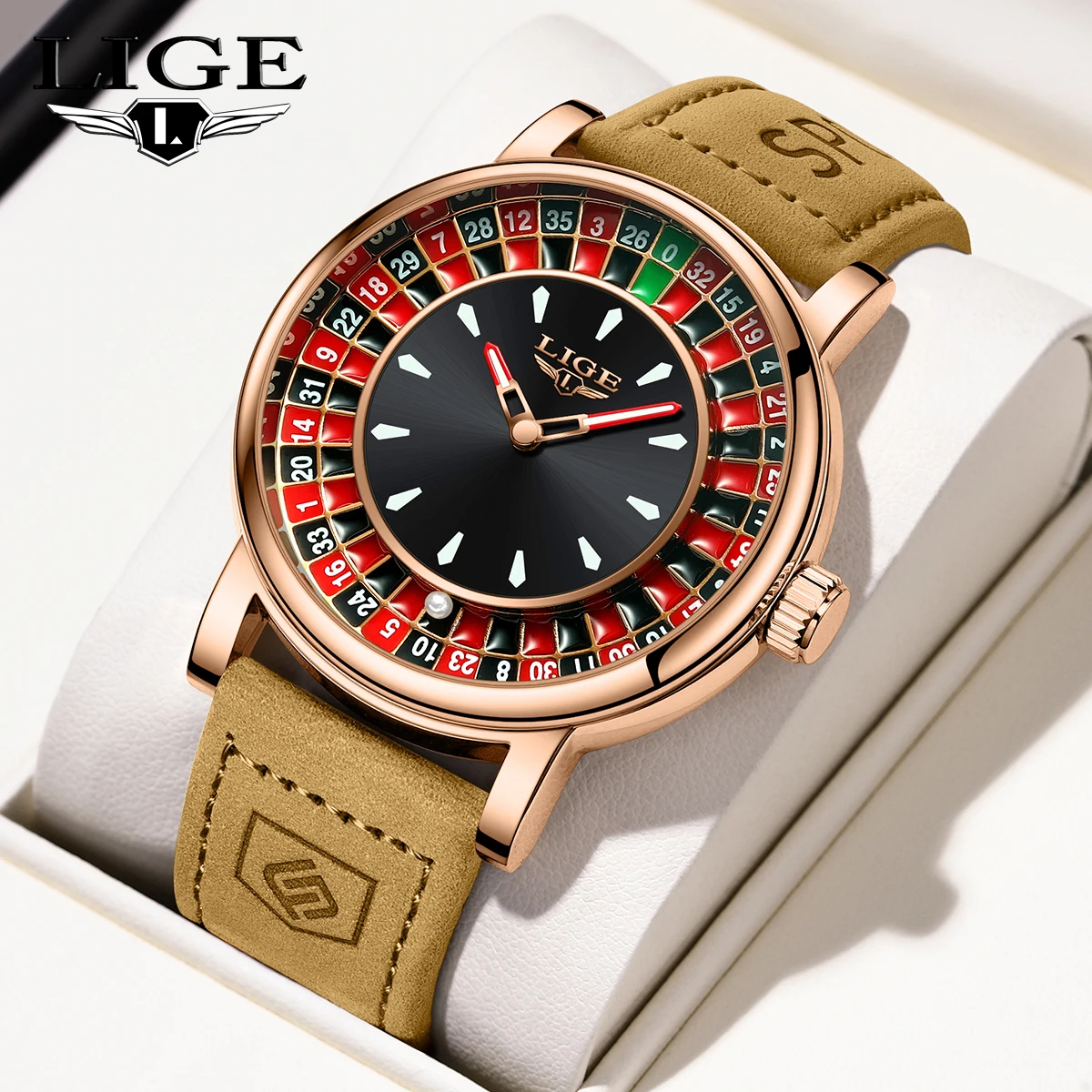 

Мужские часы LIGE, модные, роскошные, водонепроницаемые (30 м), светящиеся, спортивные, в подарочной упаковке.