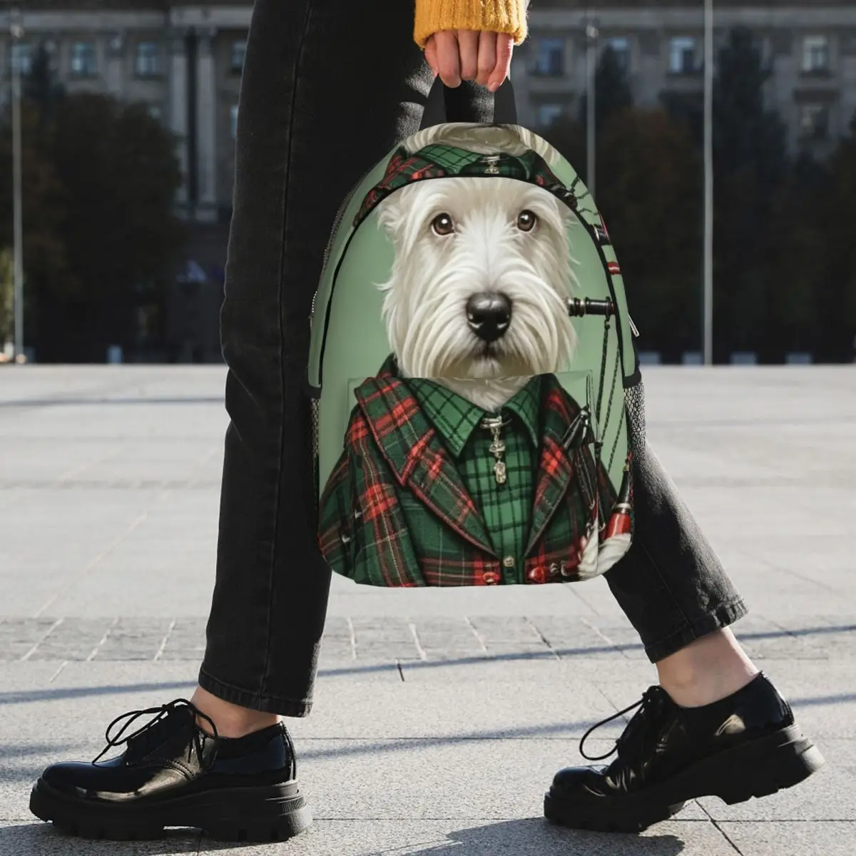 Scottish Terrier And Bagpipes Backpack Student BookBag Kids School Bag Laptop Shoulder Bags for Boys Girls