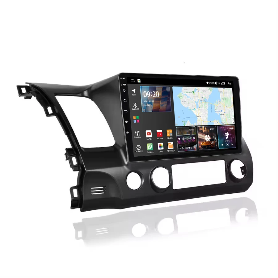 

10-дюймовый автомобильный DVD-плеер на базе Android QLED с сенсорным экраном, GPS-навигация, DSP OBD2, 128 ГБ, совместимый с Honda Civic 2006-2011 CarPlay