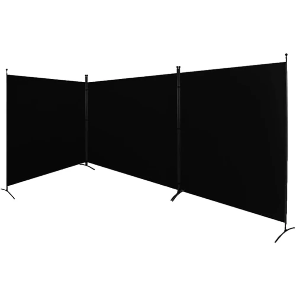 Triple-Panel Privacy Room Divider – Folding Partition Privacy Screen for Office, Classroom, Dorm Room, Kids Room, Studio