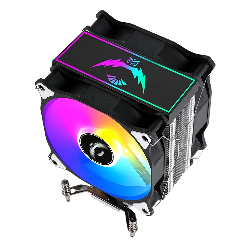 install LGA1200 1700 2011 18xx Computer CPU Cooler 120mm Fan mute 4/6 Heat Pipe Compatible i5 i7 x79 x99 PC Air-Cooled Processor view 6