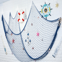 1X2M Decorative Fish Net Under The Sea Party Pirate Decoration Ornaments Hanging Fish Net for Kids Birthday Party (Net Only)