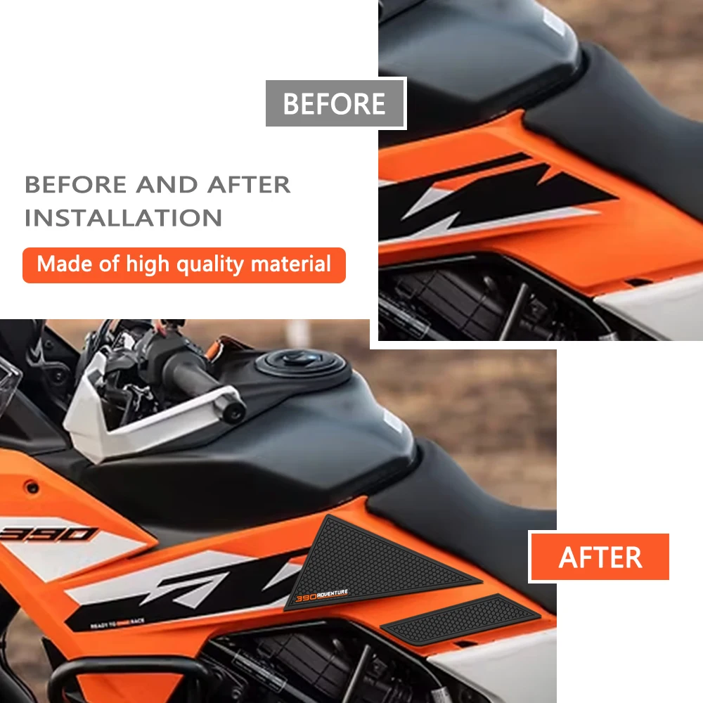 Motorcycle Anti slip sticker Tank Traction Pad Side Knee Grip Protector For 390 ADVENTURE R X 2025 390 ADV X 2026 2025 390ADV R view 6