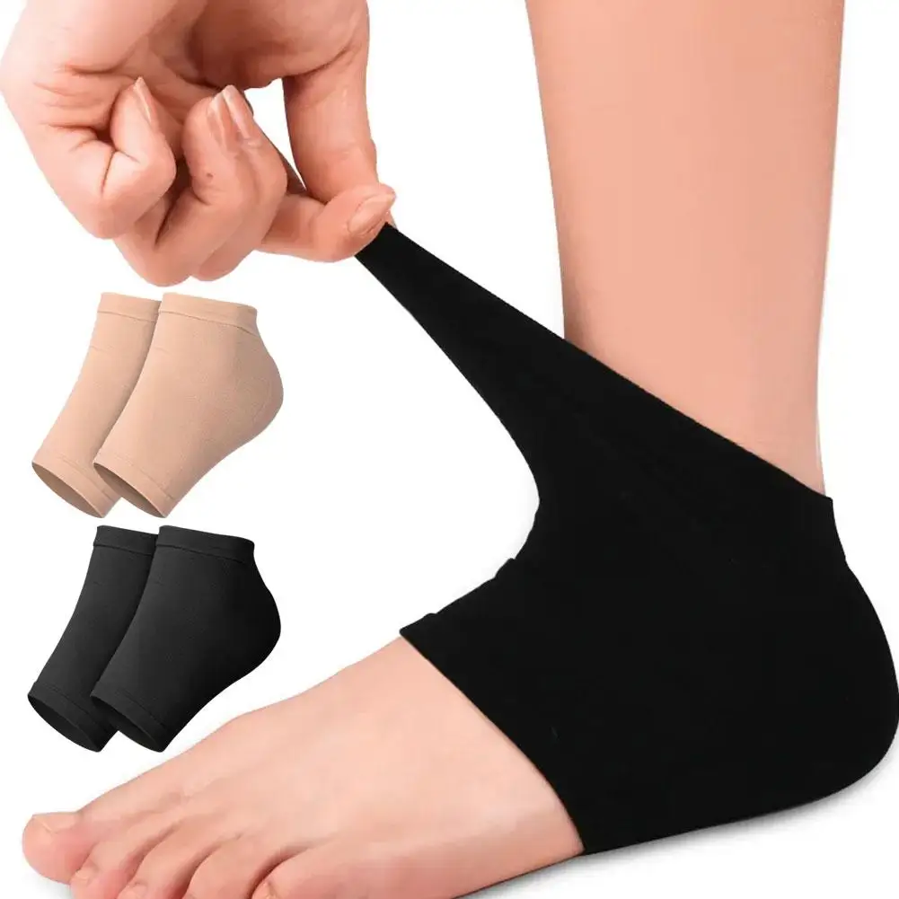 1 paire de chaussettes de soin des pieds en silicone, chaussettes fines à talon, soin de la peau, protection des pieds en dentelle, hydratant, anti-N8z5