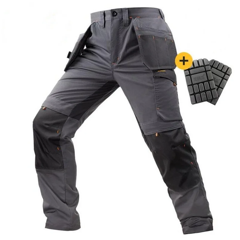 American Style Workwear Pants Men Tactical Trousers Outdoor Knee Area Protective Pads Thick Cargo Pants