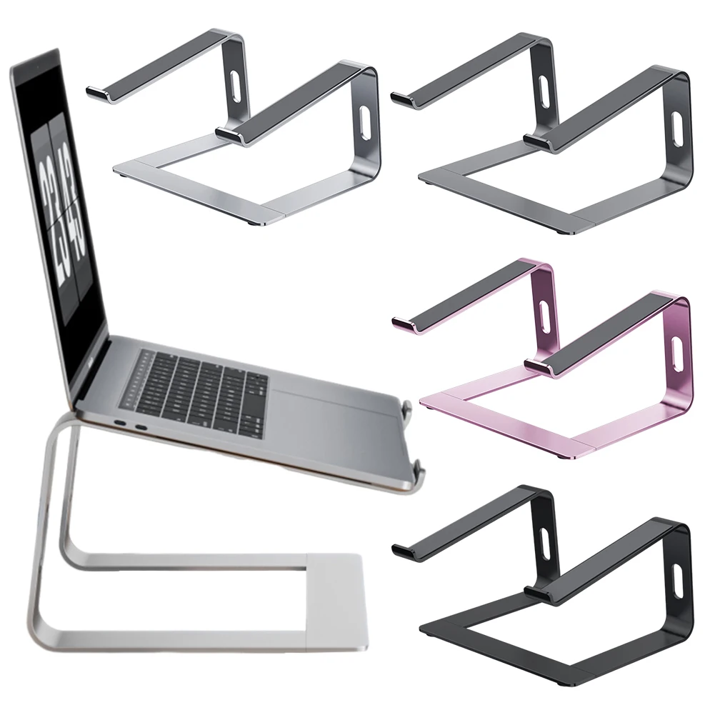 Riser Holder Notebook Stand for Desk Aluminum Laptop Riser Computer Stand Ergonomic Detachable Support 13 To 17.3 Inch Notebook