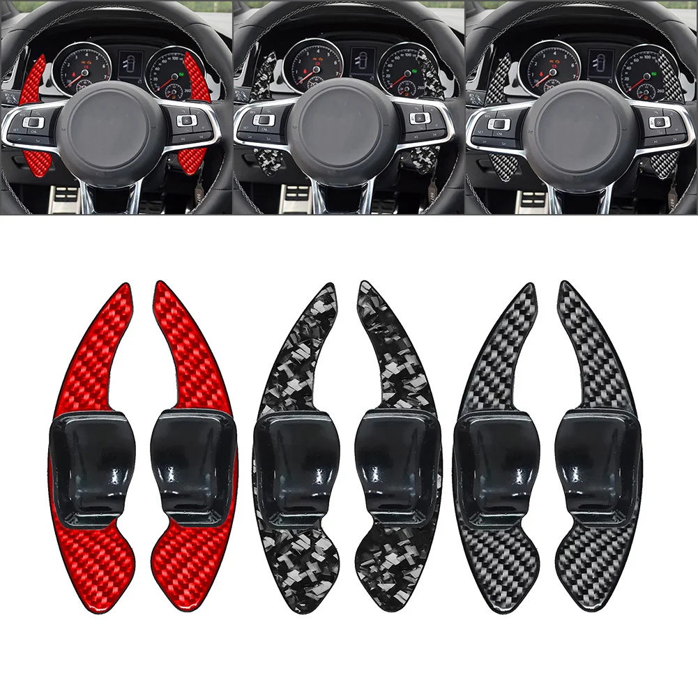 2pcs Car Steering Wheel Shift Paddle Extension Extended Shifter For VW Golf 5 6 Jetta Polo Tiguan Scirocco Touareg For Seat Leon