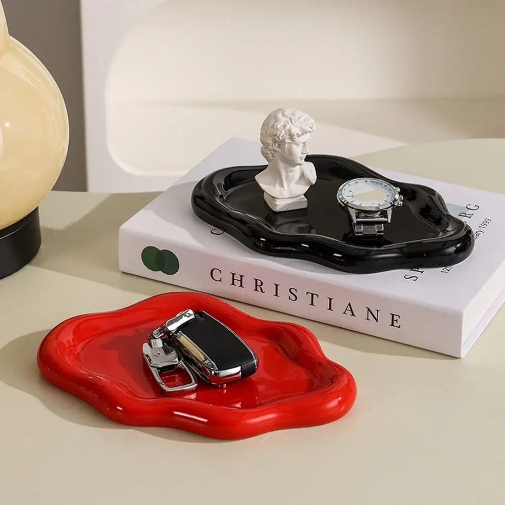 

Decorative Holder Ceramic Cloud Jewelry Tray Plating Stylish Trinket Tray Elegant Ring Holder Aesthetic Gift