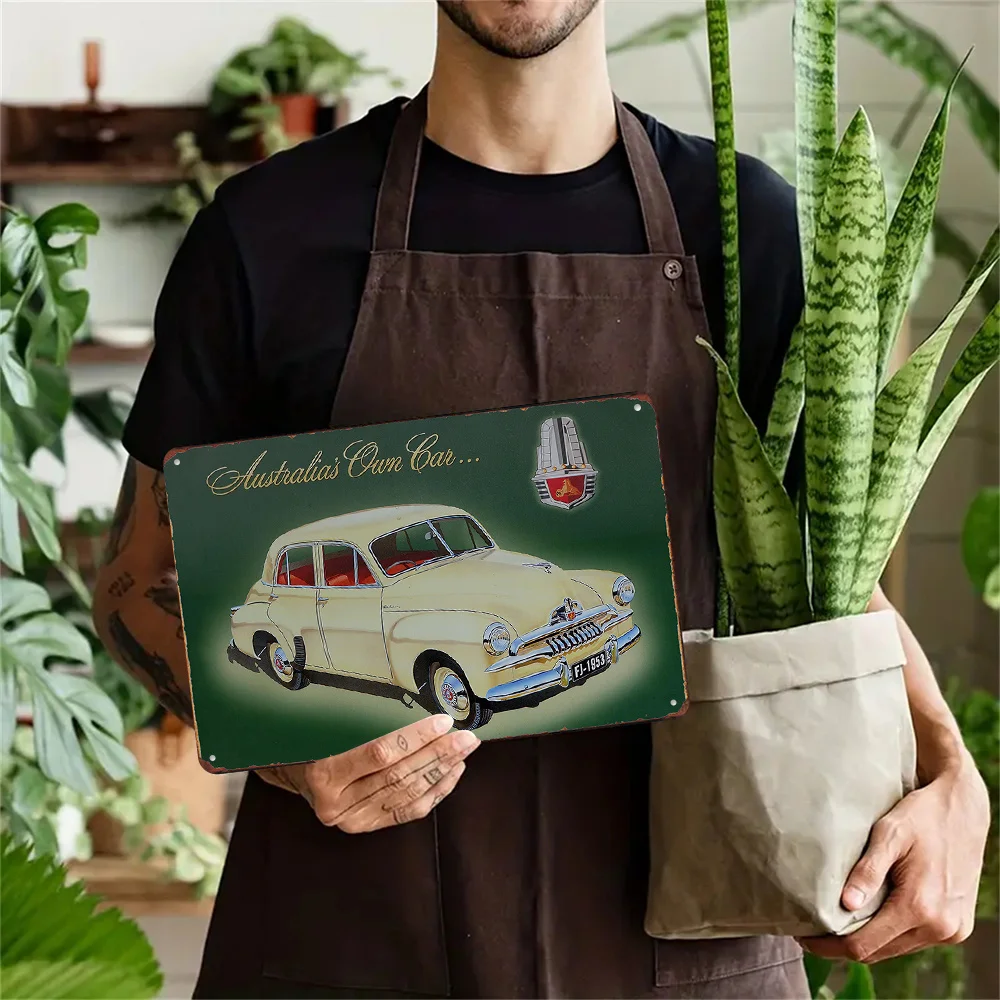 Vintage FJ-1953 Tin Sign - Australia'S Own Car Classic Retro Automotive Decor Iron Material Australian Herit