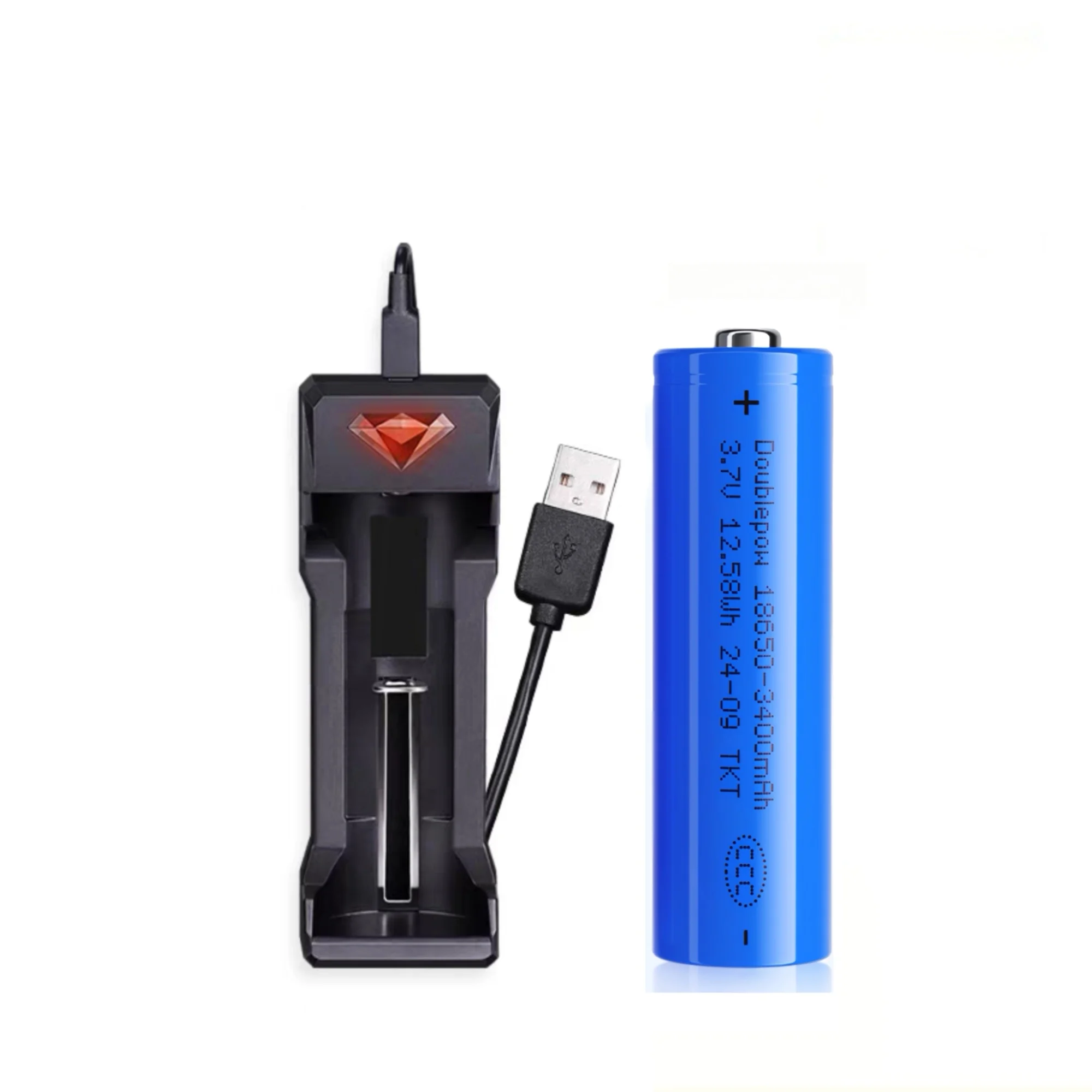 1 Uds 18650 batería recargable 3,7 V 3400mAh 18650 cargador de batería de litio para linterna máquinas de ópera cigarrillos electrónicos