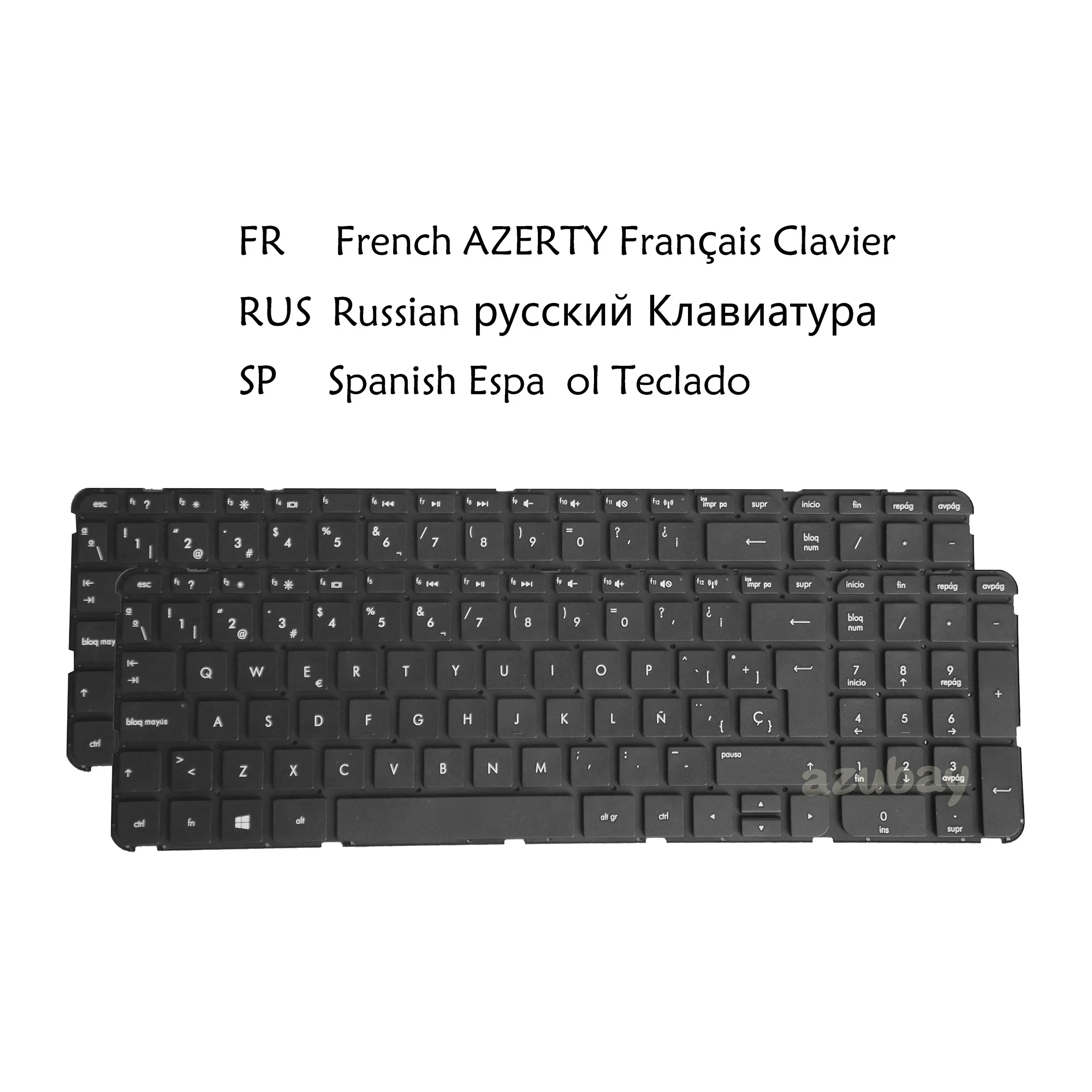 Russian French Spanish Laptop Keyboard For HP Pavilion TouchSmart 15-b 15-B000 15t-b100 15t-b000 15z-b000 Sleekbook U36 SN6124