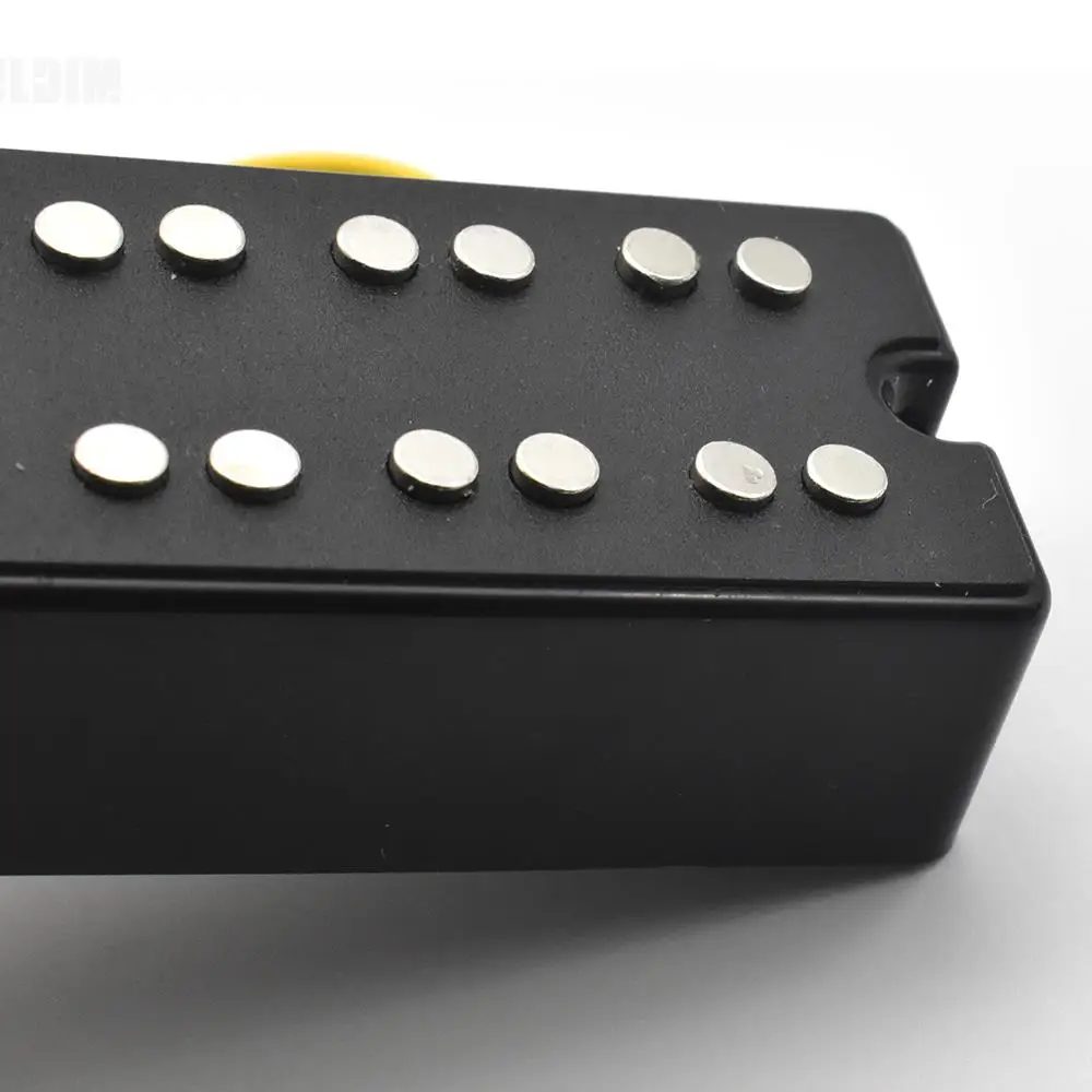 1Set Black Open Sealed 5 String Bass Guitar Pickups Humbucker 2 Mounting Screw Hole - Neck & Bridge