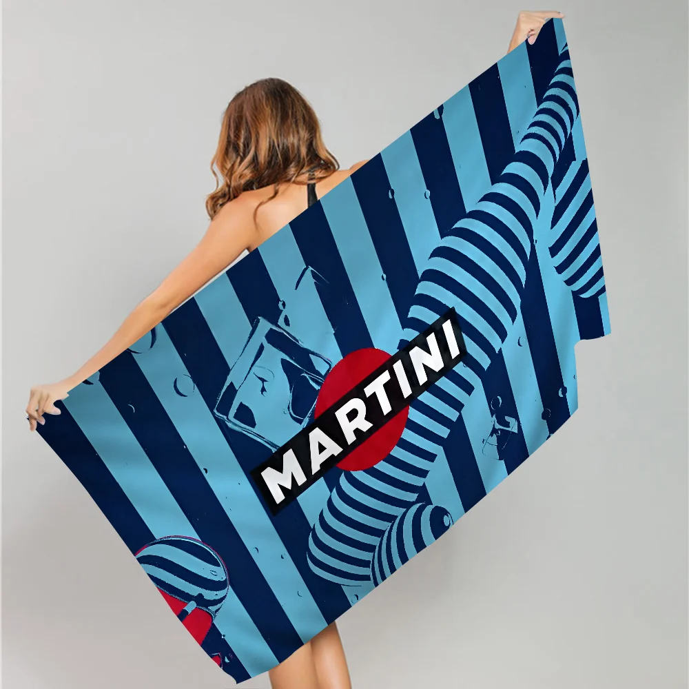 Martini Racing Beach Towel Colorful Bath Towels for Girl Microfiber Quick Dry Custom Sand Free Beach Yoga Spa Gym Pool