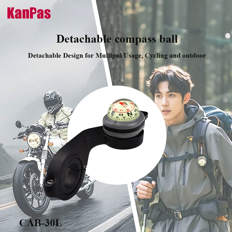 Innovative Dual-Reading Detachable Compass Ball for Both Biking and Outdoor/Luminous Floating Compass Ball/CAB-30L