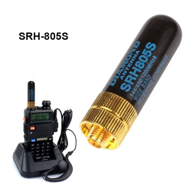 Dwuzakresowa antena o wysokim wzmocnieniu UHF + VHF SRH805S SMA żeńska antena dla TK3107 2107 dla Baofeng UV-5R 888S UV-82 Walkie Talkie Radio