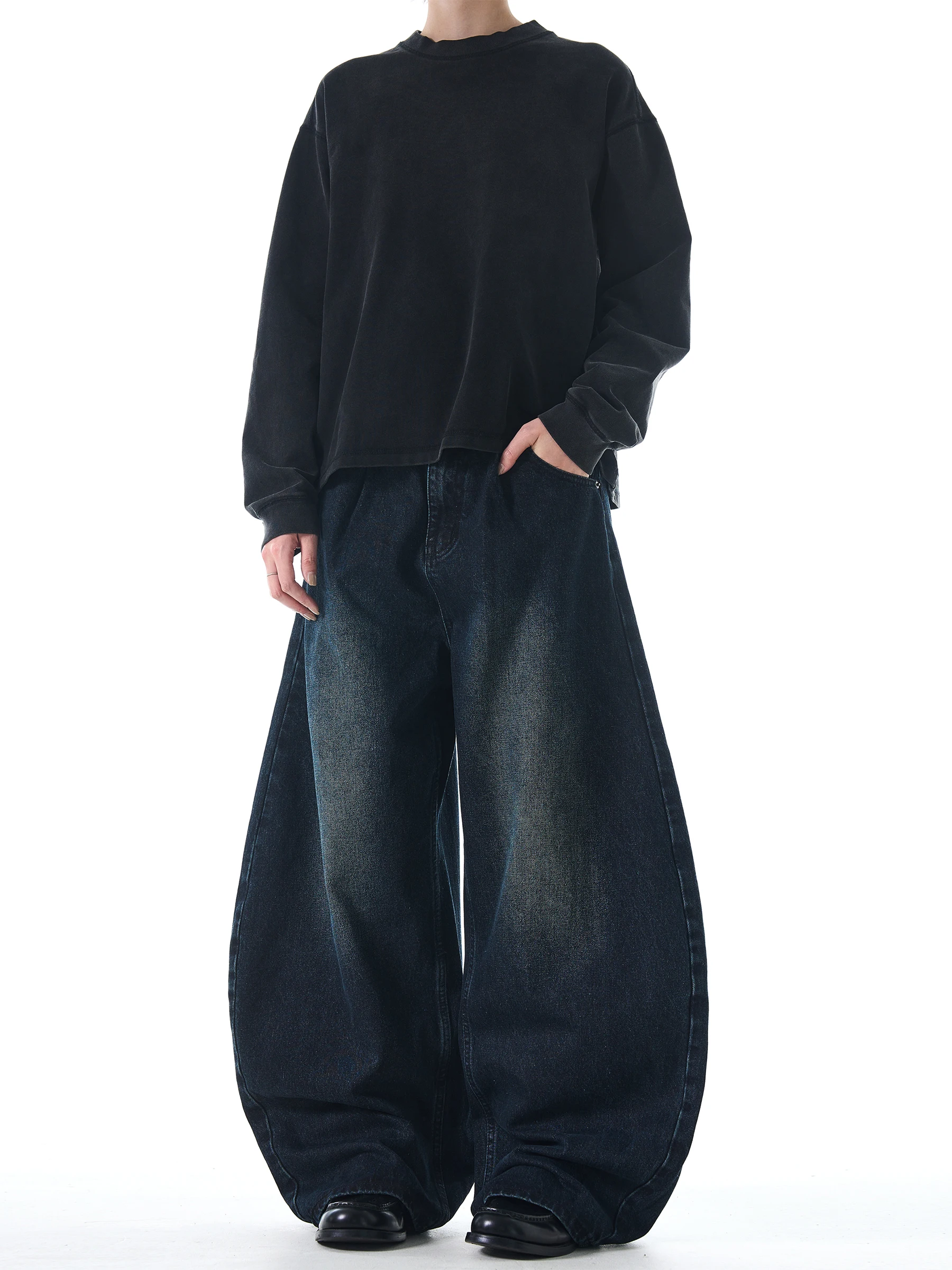 

Джинсы MADWITCH в американском винтажном стиле, свободного кроя, унисекс, высокое качество