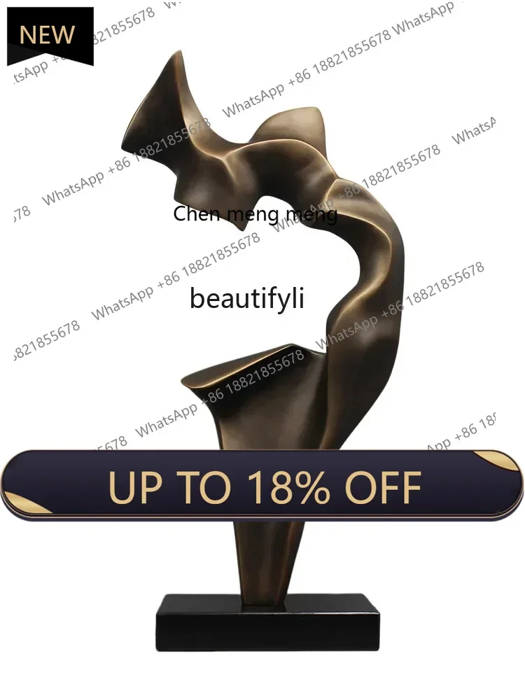 

P178 Sculptured Ornaments Abstract Artwork Modern Minimalist Soft Decoration FRP Home Sales Office Light Luxury Furnishings