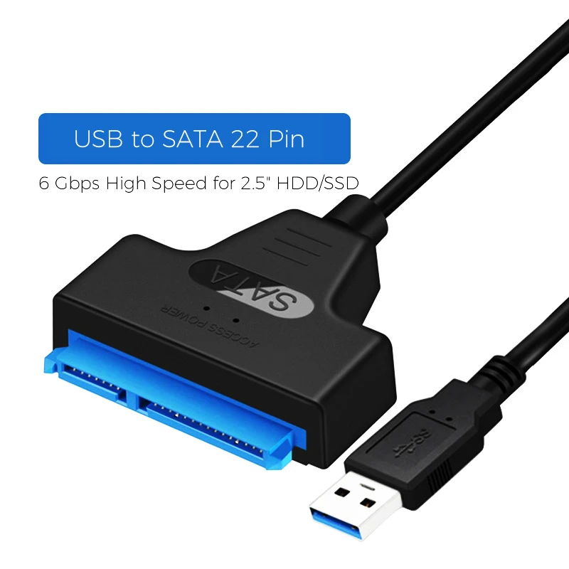 USB 3.0 2.0 Type C To SATA 3 Cable Adapter Up To 6 Gbps Support 2.5 Inch External HDD SSD Hard Drive 22 Pin Sata III Cable