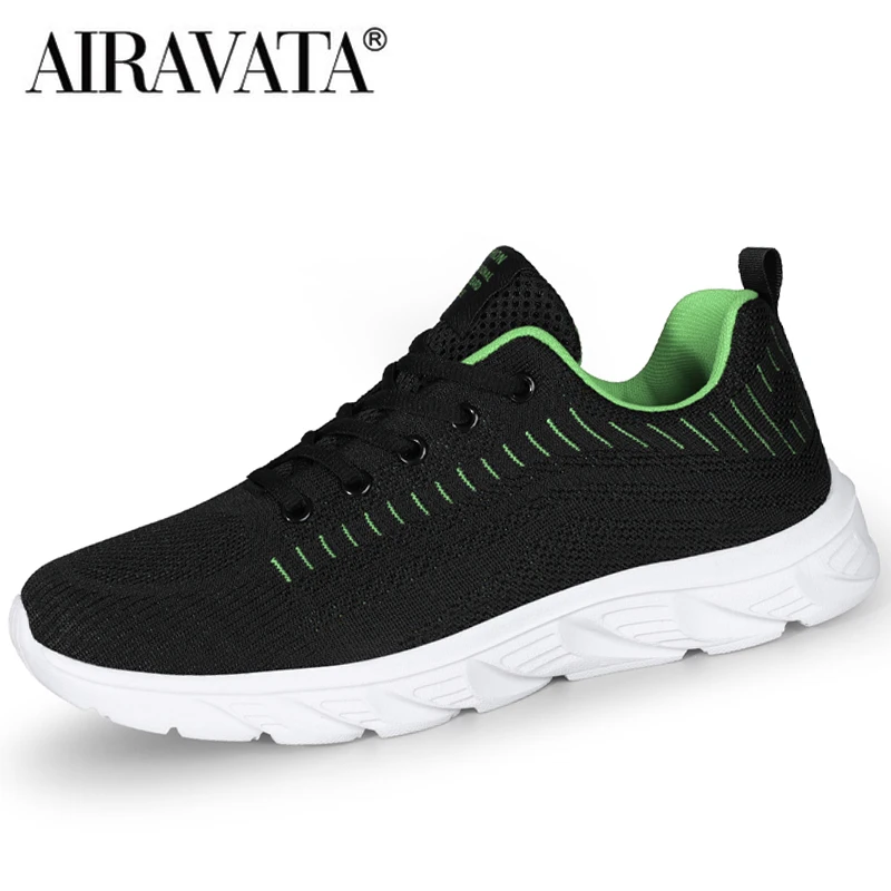 Męskie modne sznurowane dzianinowe trampki Casual Outdoor Athletic Running Walking Gym Shoes