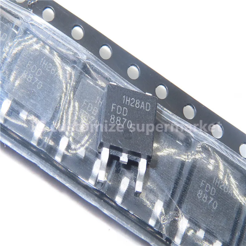 SMD 트랜지스터, NWE FDD8870 TO-252, 30V, 160A, 10 개/몫