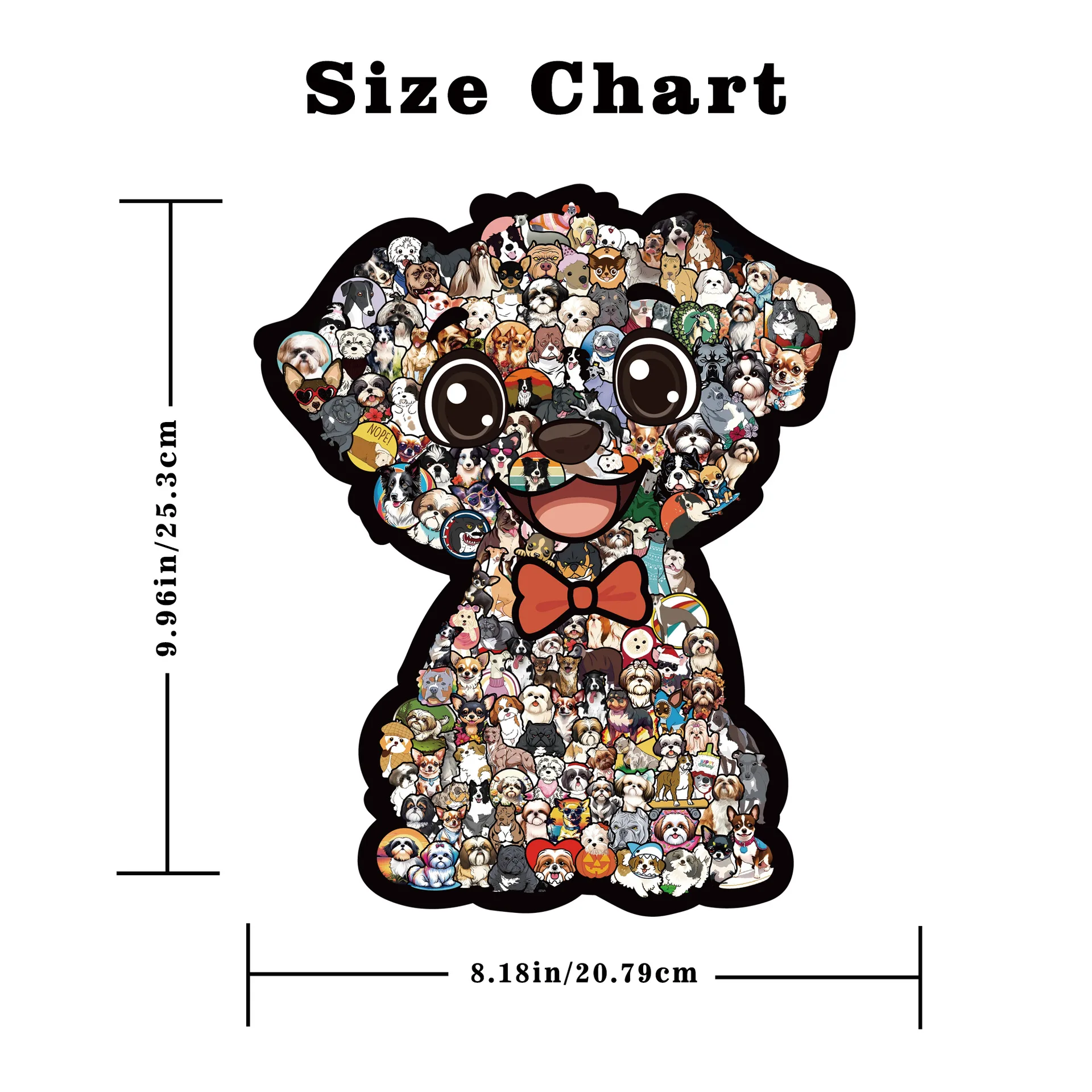 160 قطعة من ألغاز الكلاب الخشبية - لعبة ألغاز الصور المقطوعة اللطيفة للحيوانات الأليفة، ديكور ألغاز خشبي فريد من نوعه على شكل حيوان للمنزل والهدايا #5
