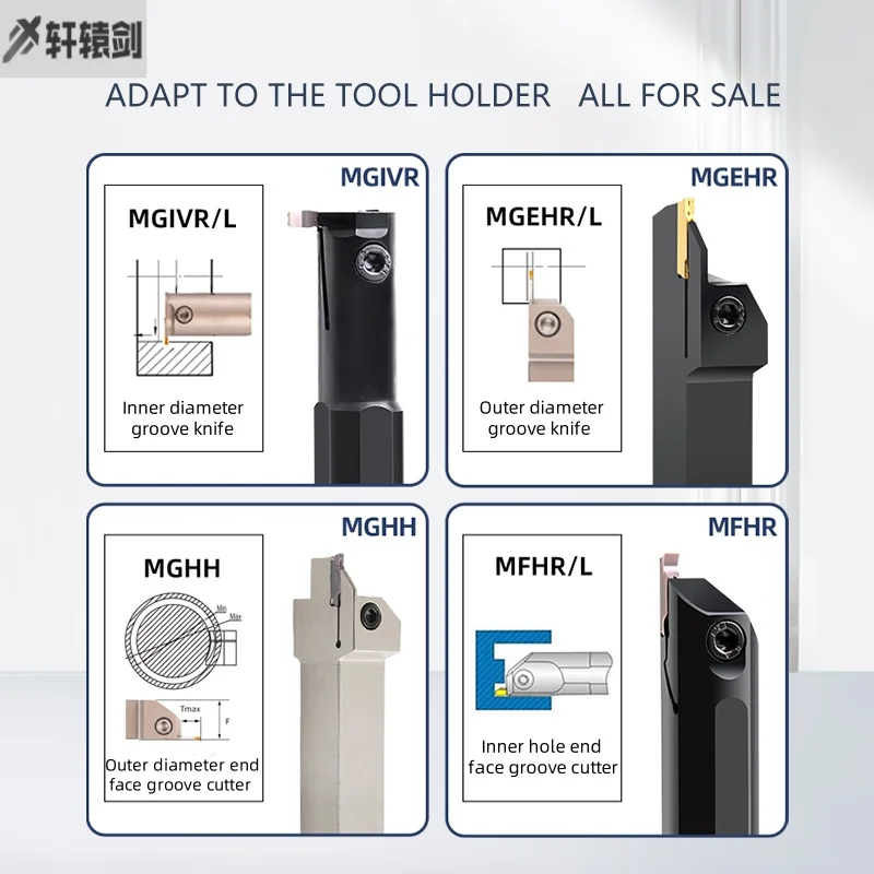 MGGN200 MGGN300 MGGN400 L R 30 45 درجة V أدوات تحول الحز مخرطة CNC شفرة الشق كربيد إدراج للفولاذ المقاوم للصدأ