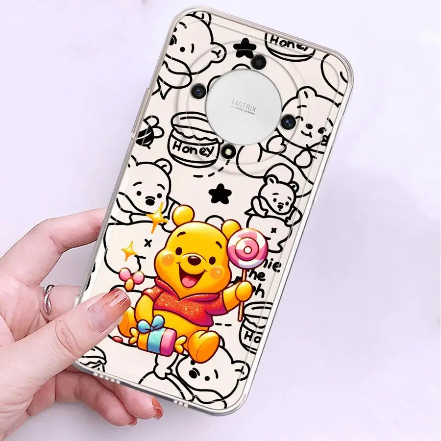 電話ケース Honor X7b 90 Lite X9a X8a X8b X8 X9b ソフトカバー ディズニー くまのプーさん