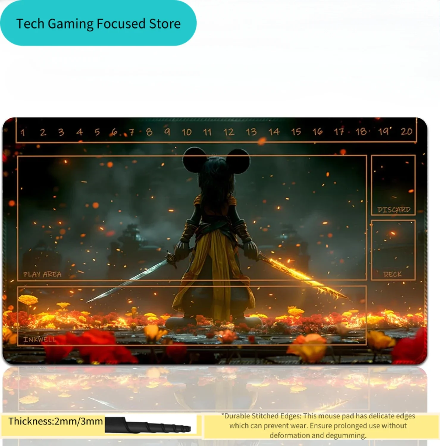 Lorcana Play mat mouse pad trading card gaming non-slip Game Mats assisted combat framework for beginners TCG