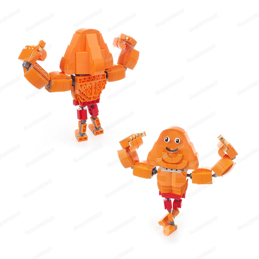 Giantization Muscle POU Revenge Mud Monster Stone Building Block figures Scene War Anthropomorphism Model Children Gift Boy Toys