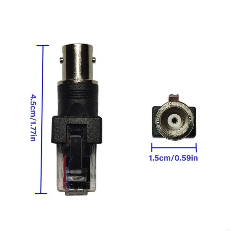 BNC FEMAL DER RJ45 MALE -Konverter Adapter BNC RJ45 Koaxial Coax Connectors 77JC