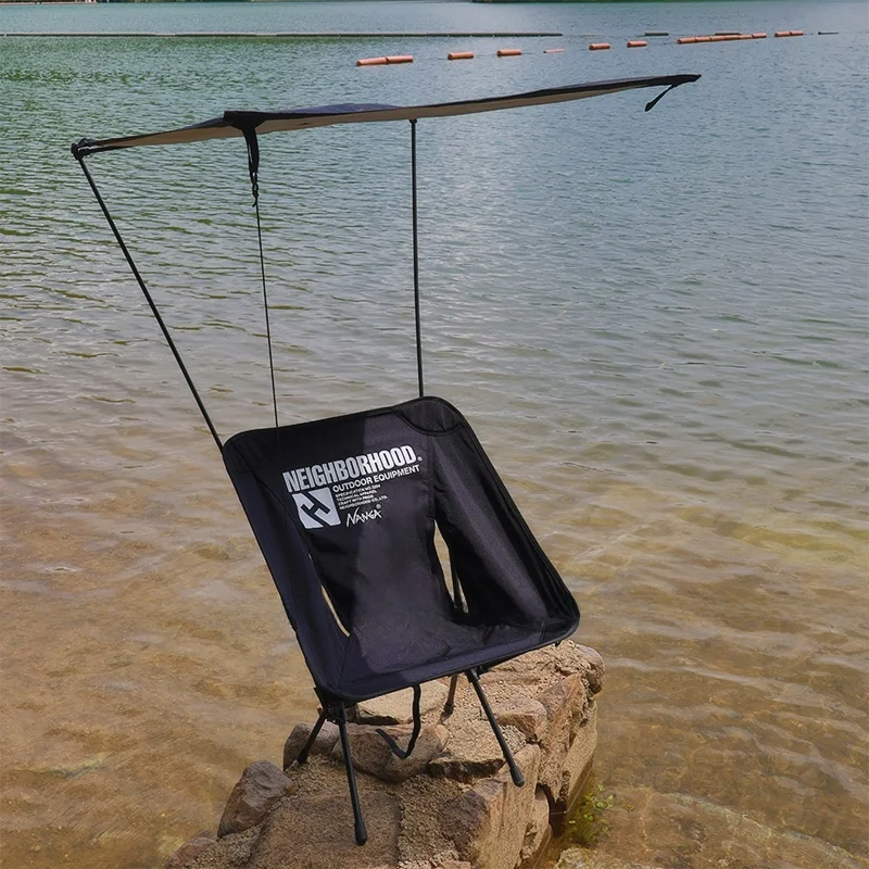 휴대용 야외 캠핑 문체어 블랙 스타일 접이식 보관 의자 낚시 피크닉 가구 경량 여행 장비 상세 이미지 2