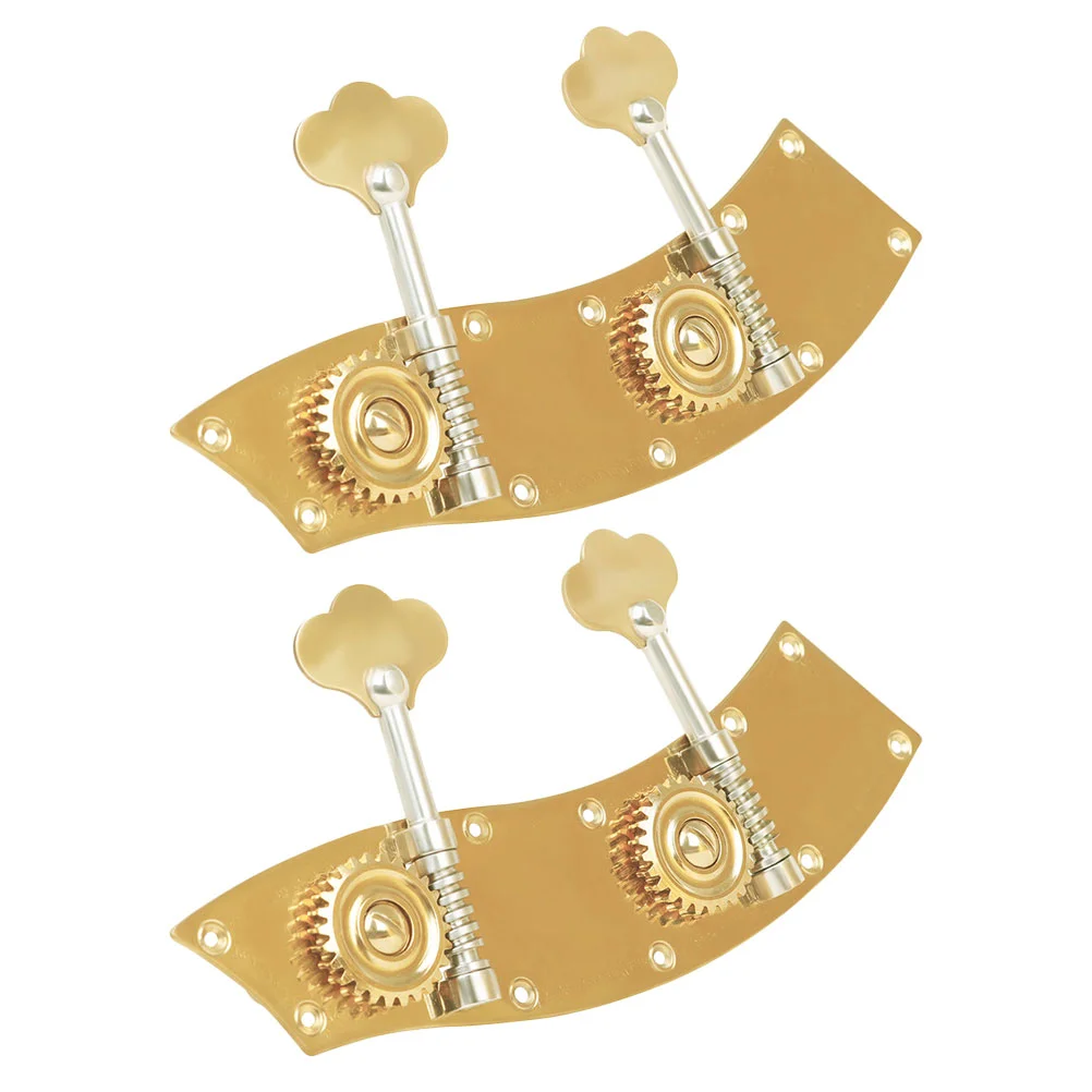 

2 Pcs Lightweight Bass Knob Guitar Accessories Knobs Copper Alloy Tuning Keys Double Parts