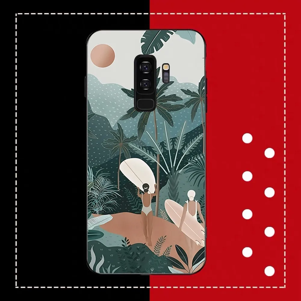 Surfboard Surfing Art Surf Girl Phone Case For Redmi Note 4 X 5 A 6 7 8 Pro T 9 Pro 9S 10 Pro 11 Pro 11S 11Epro PocoM3pro