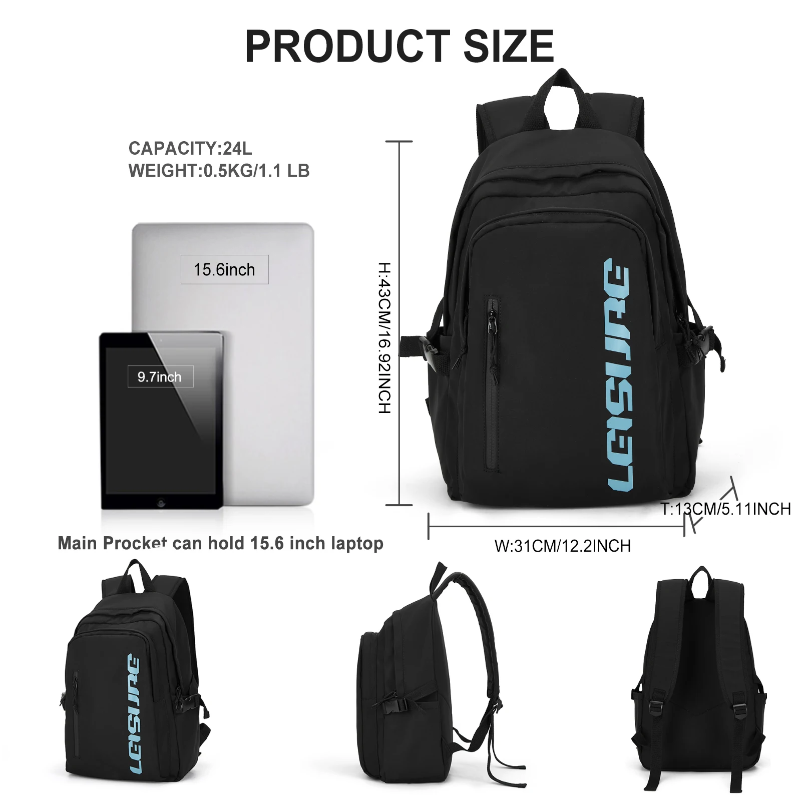 Teenage School Backpacks, Lightweight Casual Backpack Girl Boy School Backpack Girl Multi-Pocket Bag, Laptop Backpack for School