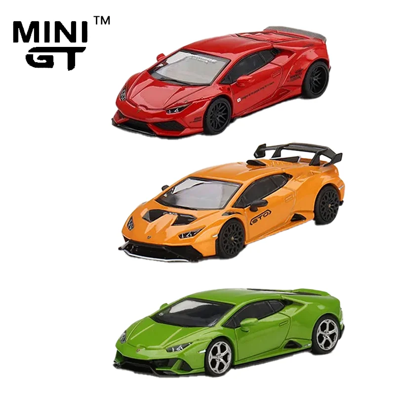 

TSM MINI GT 1:64 # 511 328 375HURACAN STO PERANCIO BOREALIS Pressure molten alloy car model gifts