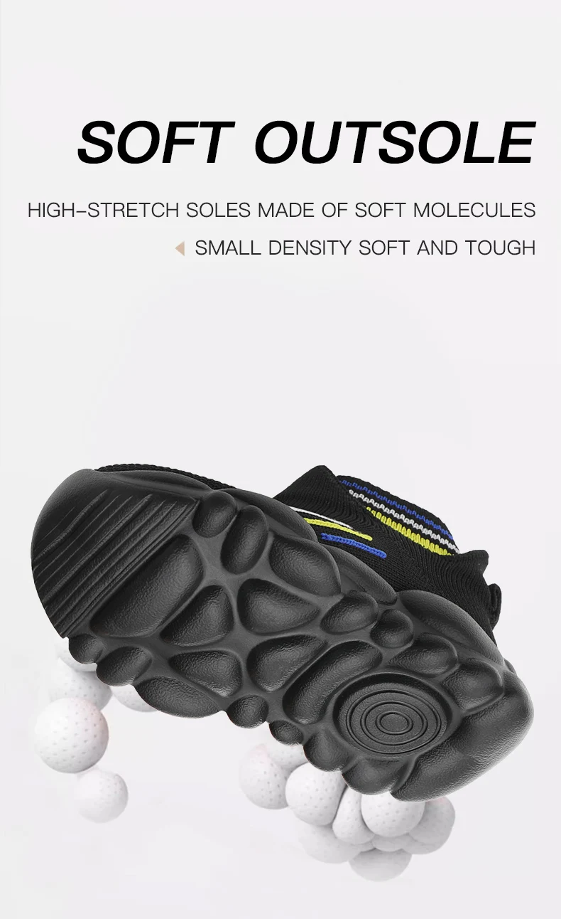 Kinder-Socken-Schuhe, gestrickt, atmungsaktives Mesh, lässige Turnschuhe für Jungen und Mädchen, Sport-Laufsocken, Turnschuhe für 2–6 Jahre, Kinder, Tennis – Detail 8