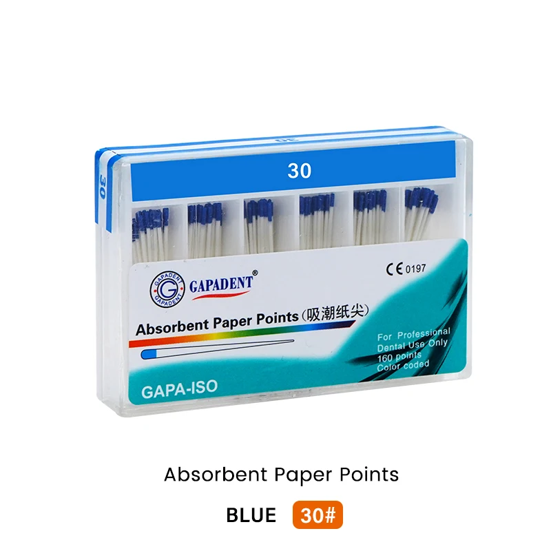 160 unids/lote/caja puntos de papel absorbente Dental cancelación de raíz endodoncia puntas de fibra de algodón producto de dentista herramientas