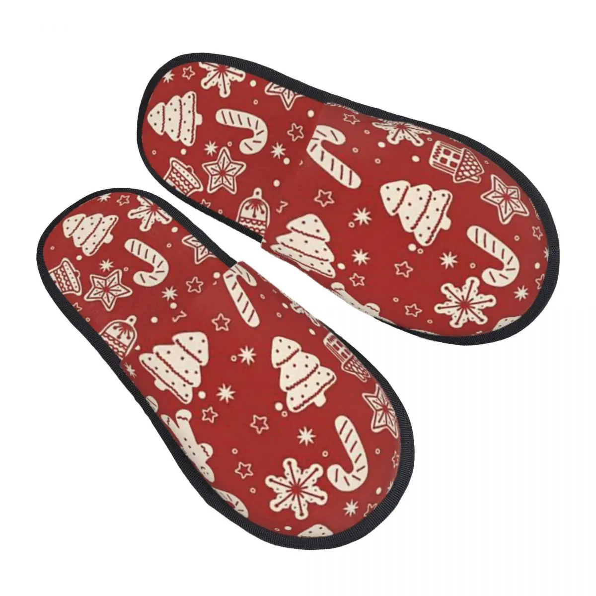 Custom Merry Christmas & Happy Holidays! Slippers Memory Foam Warm Soft Women House Slipper Indoor Comfy Shoes