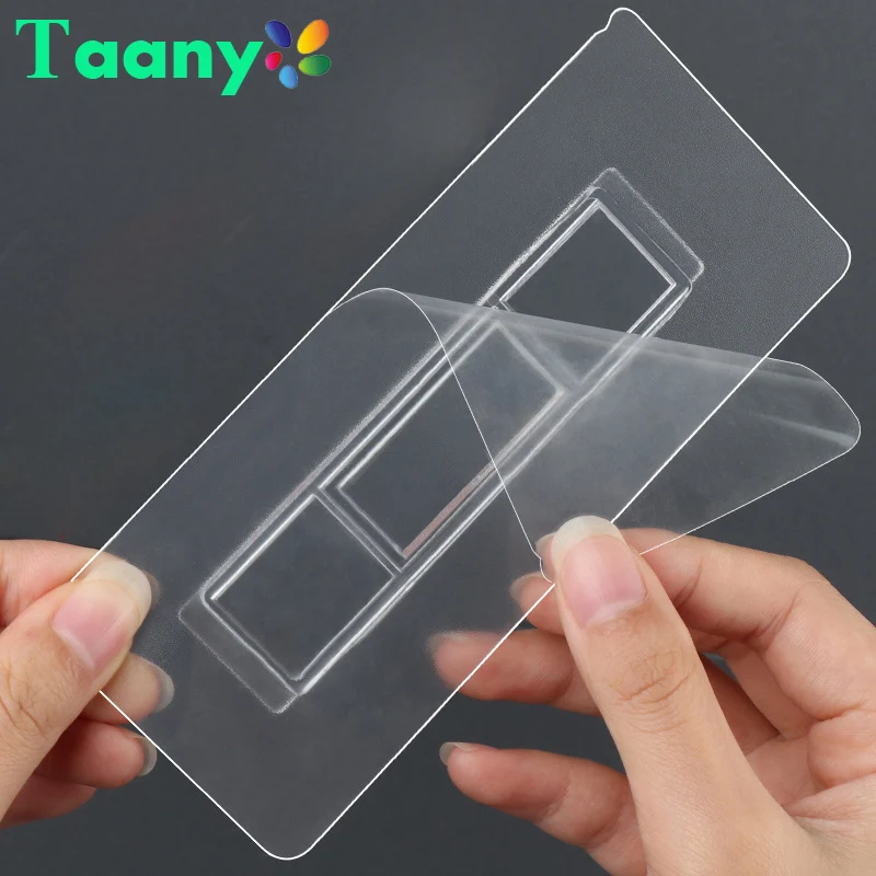 No punching strong adhesive traceless storage rack buckle wall mounted tissue box storage rack spare non marking adhesive patch