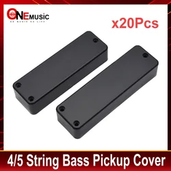 20pcs 3 Hole Electric Bass Pickup Sealed Cover Solid ABS Pickup Cover 100/108.5x32x20.1mm Black