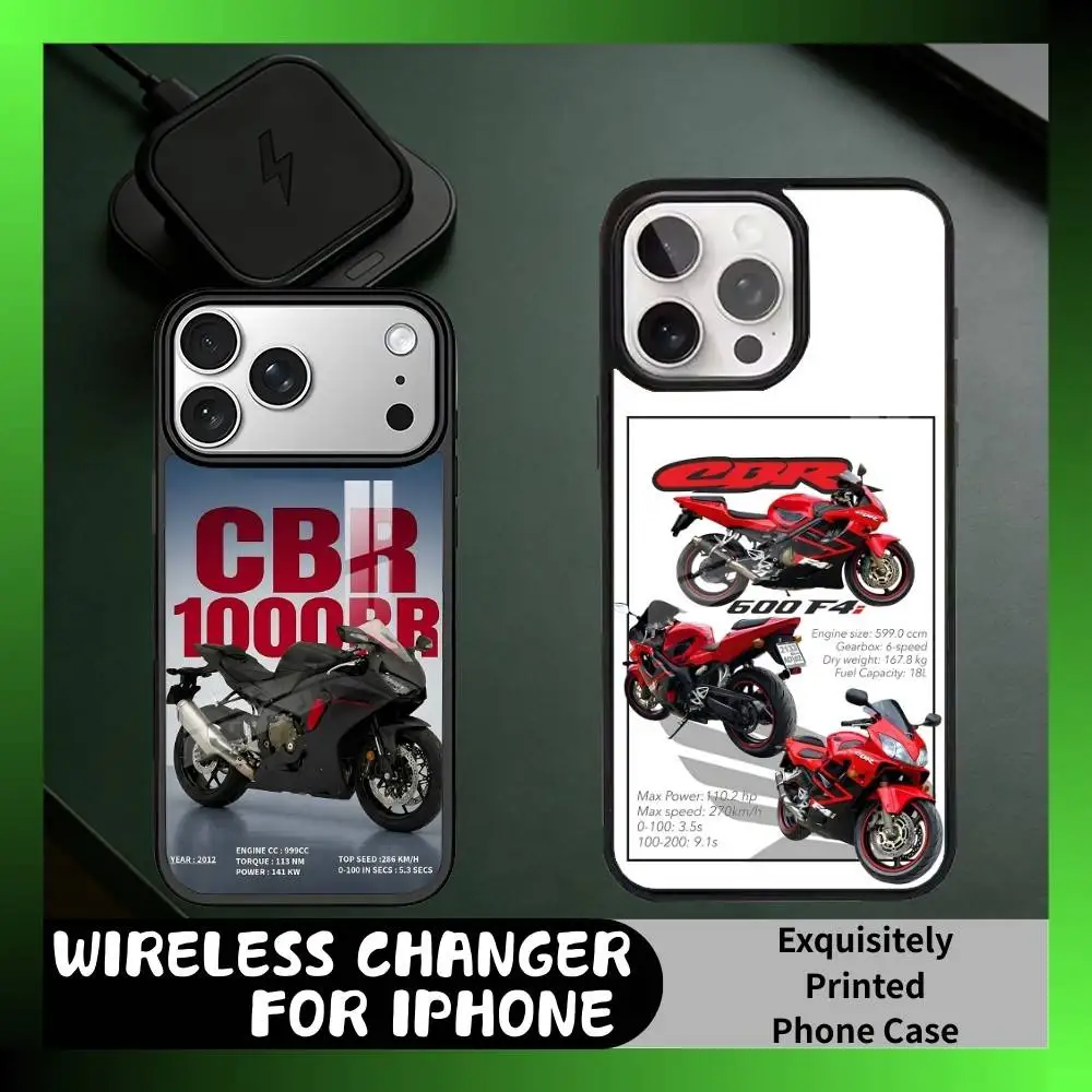 Hon-Fireblade Motor CBR1000RR Bike Theme Phone Case For iPhone17,16,15,14,13 Plus,Pro Max Magnetic For Magsafe Wireless Charging