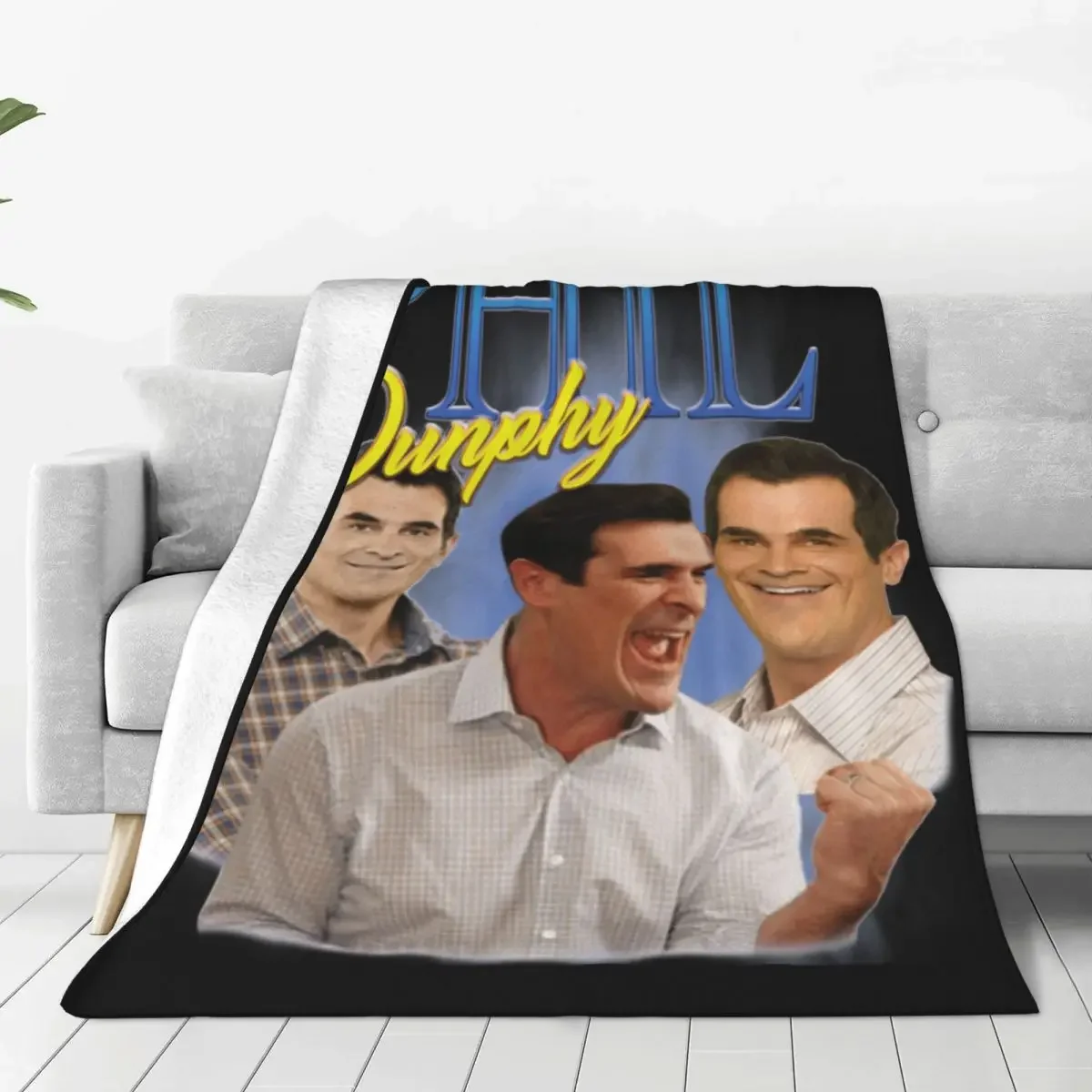 Phil Dunphy Modern Family Fuzzy Blankets Funny Throw Blanket for Home Hotel Sofa 200x150cm Plush Thin Quilt