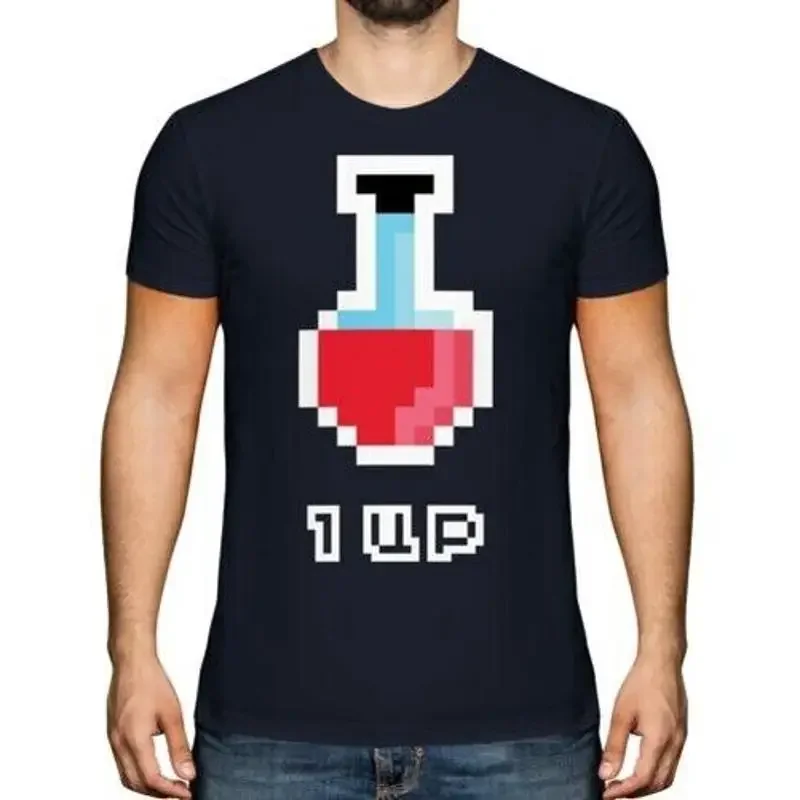 Retro Spielen Gesundheit Trank Herren T-Shirt Geschenk 8 Bit 16 Bit