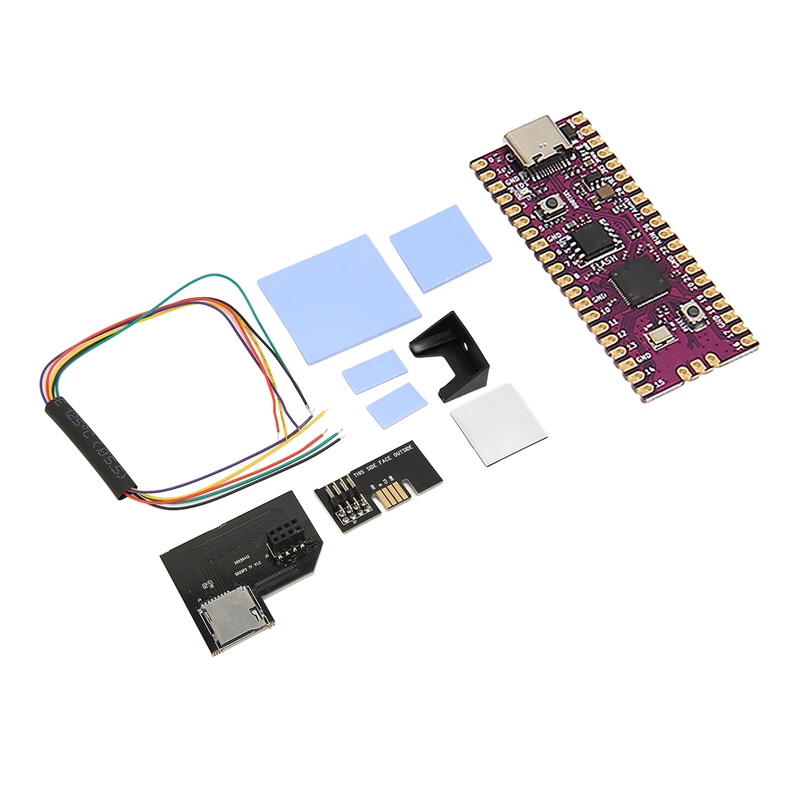 Для Raspberry Pi Pico Board RP2040 гибкий модуль микроконтроллера двухъядерный с адаптером Micro Card SD2SP2 Pro для NGC GameCube