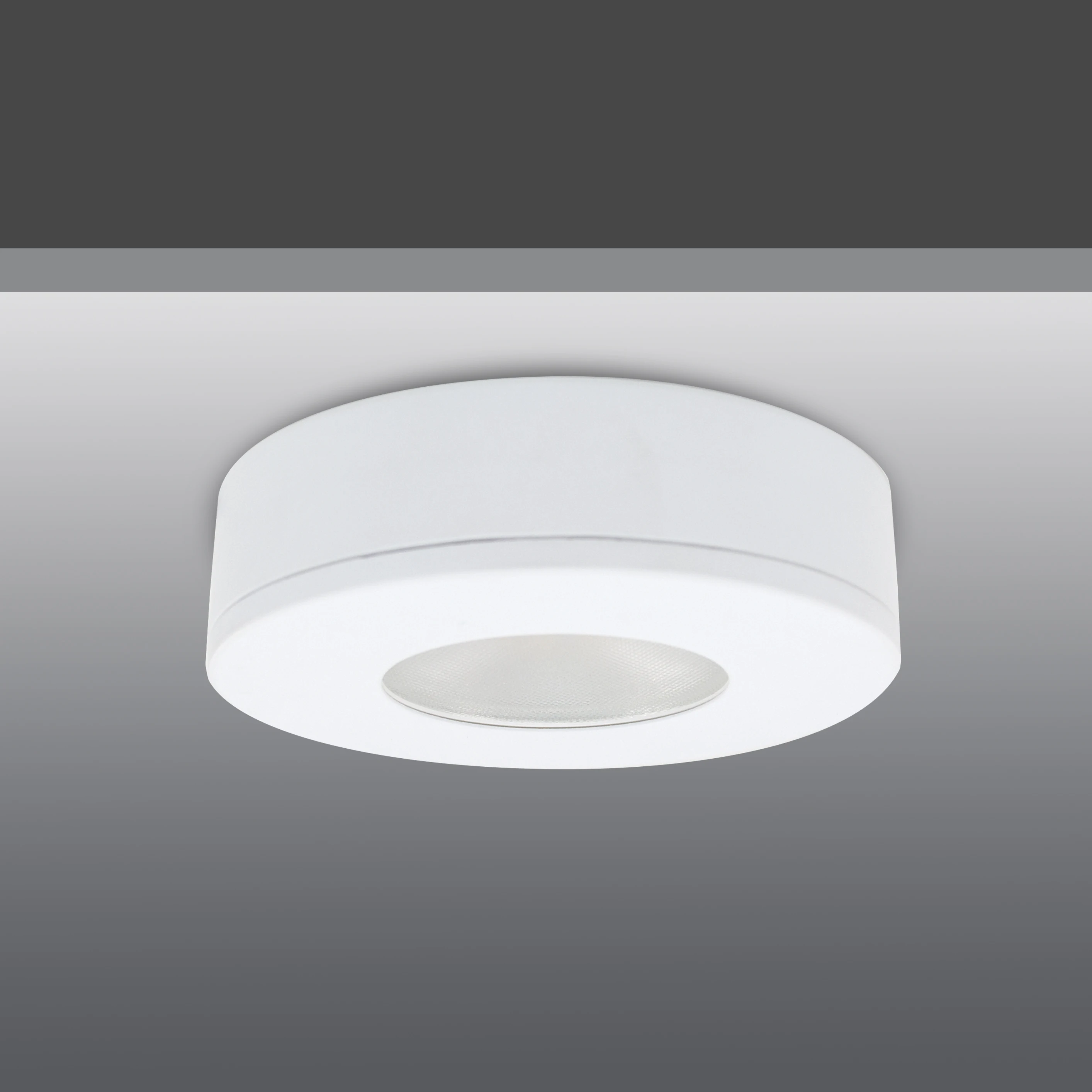 

12V DC LED Puck Light, 1.5" Ultra-Thin Low Voltage Under Cabinet Lighting, Modern Aluminum Round Closet Light