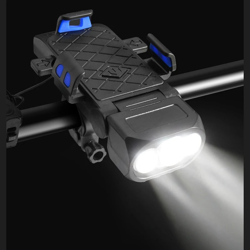 

Ambush Bicycle Lights Headlights Bright Light with Horn Mobile Phone Holder 4-in-1 Bicycle Mountain Bike Lights Riding Equipment