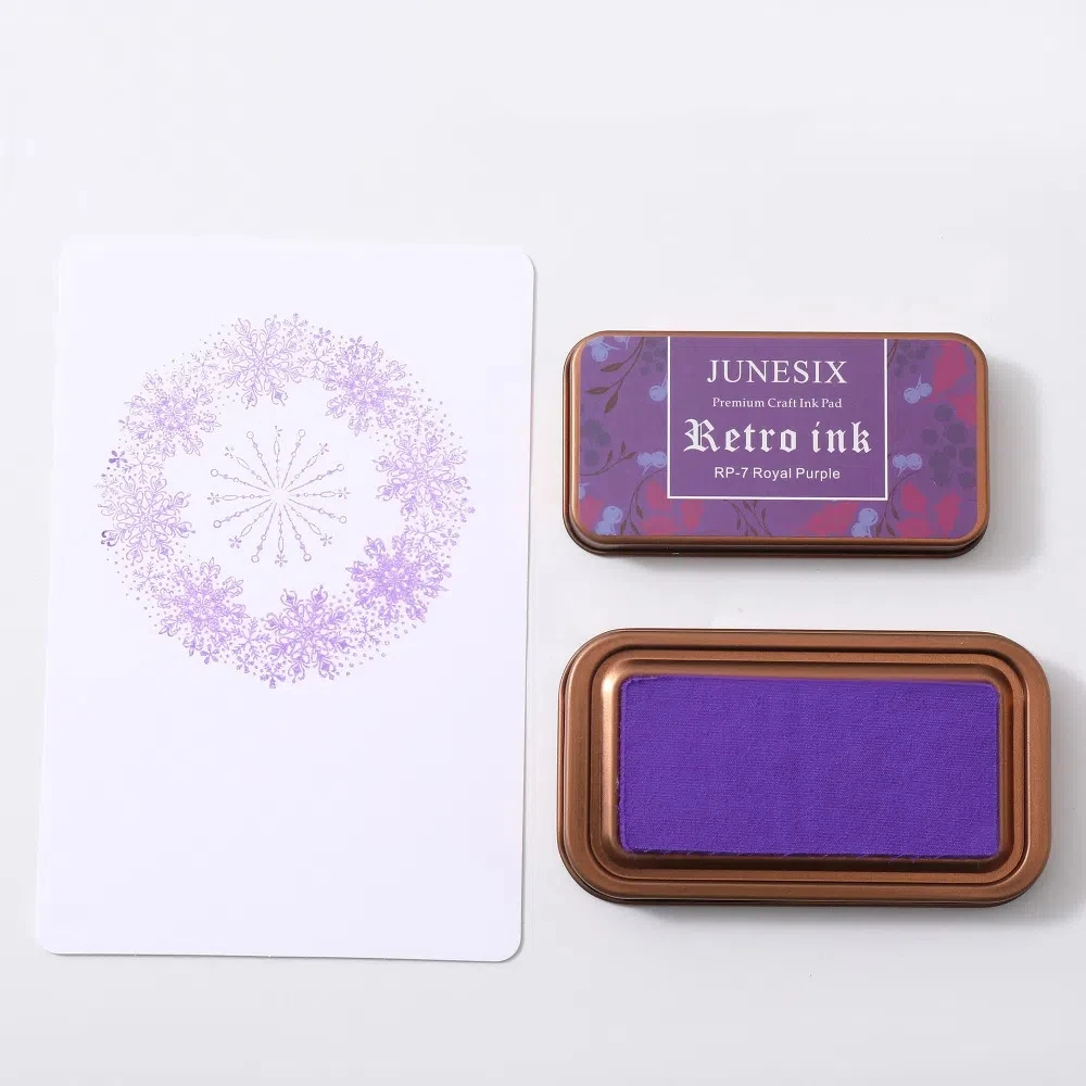 Vintage Ink Pads - Iron Box Stamp Supplies - close-up view