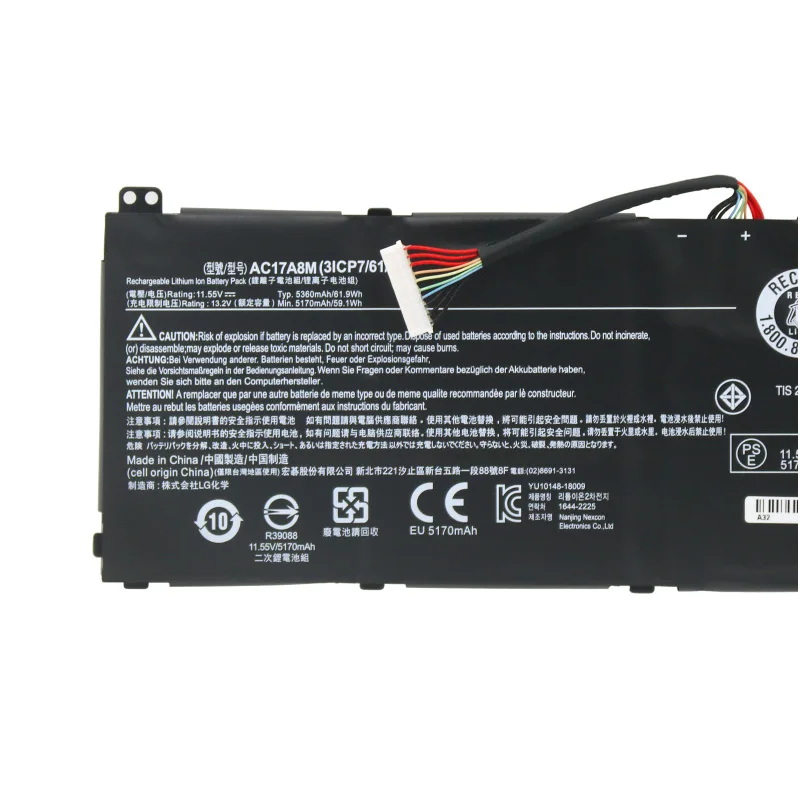 JC New AC17A8M Battery For Acer Spin 3 SP314-52 SP314 For TravelMate X3410 TMX314-5 TMX3310-M TMX3410-M TMX314-51-M X3410-M