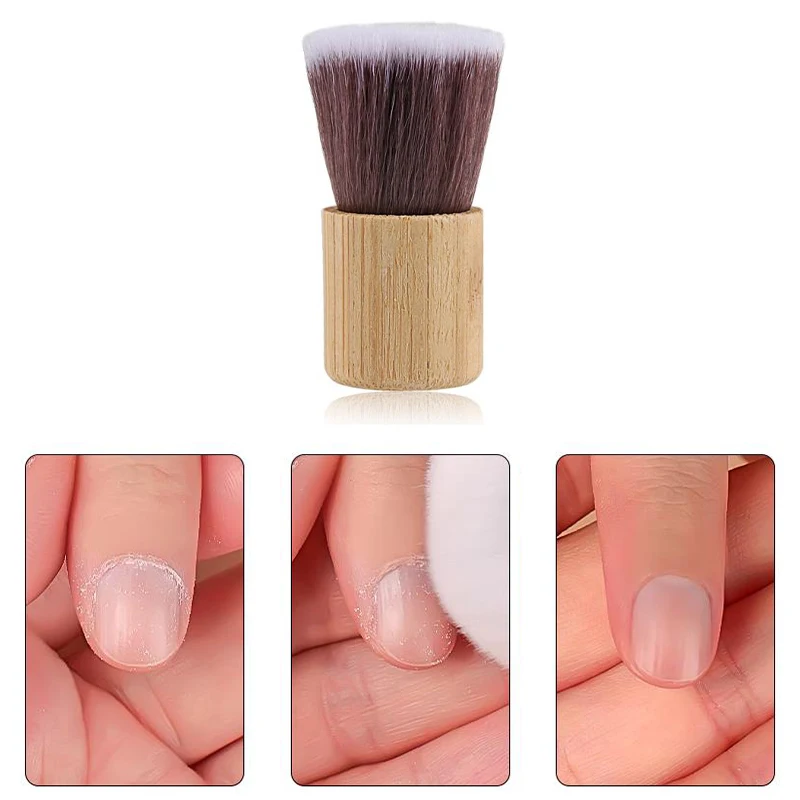 1Pcs Bamboo Nail Brushes Nail Art Pedicure Soft Remove Dust Cleaning File Tools Set For Manicure Nails Accessories And Tools